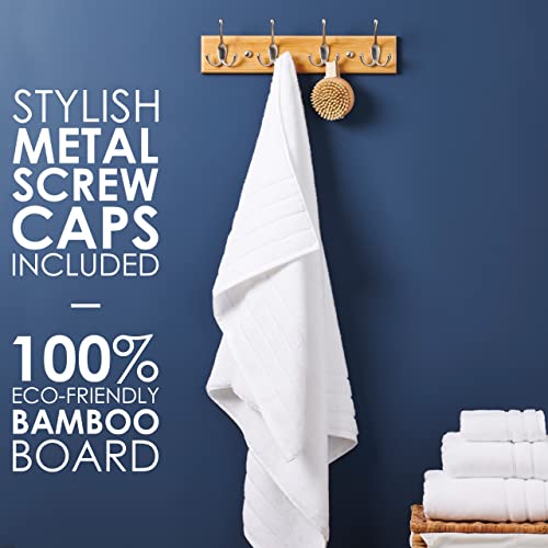 AmazonBasics 4-Piece Wall-Mounted Coat Rack for Home Living Room