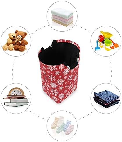 Sushi Christmas White Snowflakes Laundry Basket