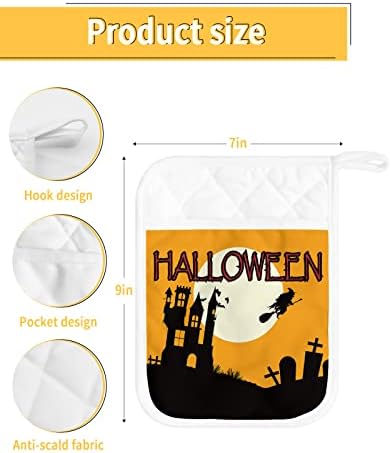 Halloween Night Pot Holders Set of 5