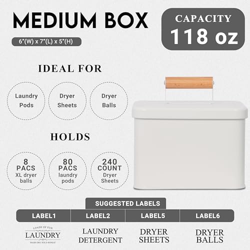 3-Set Modern Farmhouse Laundry Storage Durable Stylish