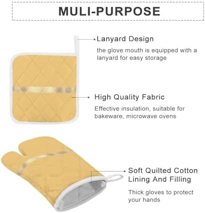 Curdesi Oven Mitts Pot Holders Set Heat-Resistant Durable Kitchen Essentials