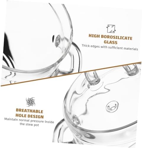 700ml Clear Glass Saucepan with Lid - Perfect for Pasta Noodles and Soups