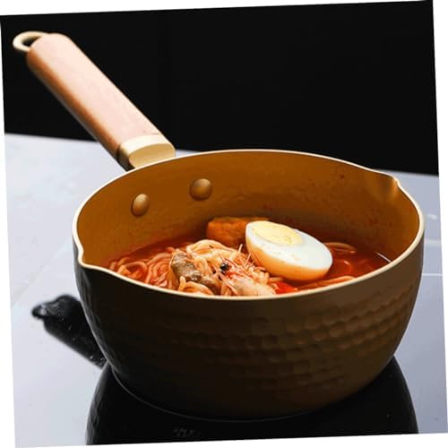 Japanese Style 18cm Gold Milk Pan with Ergonomic Handle