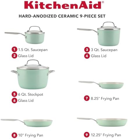 Versatile 9-Piece Cookware Set for Perfect Cooking Baking in Style