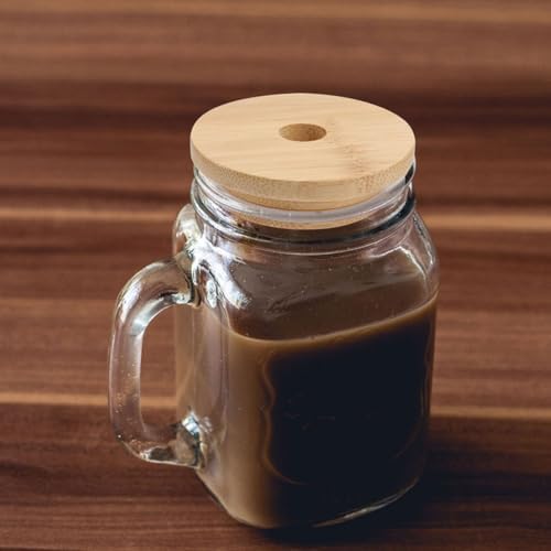 Luxshiny 6-Pack Wooden Mason Jar lids
