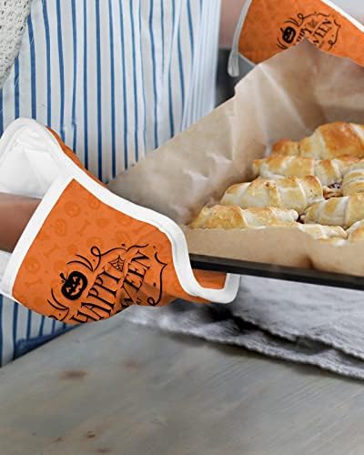 Hilarious Halloween Orange Pot Holders Set