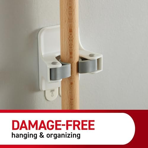 Command Broom and Mop Holder 3-Pack - Stay Clean and Organized