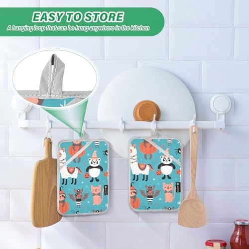 Halloween Halloween Animal Llama Potholders