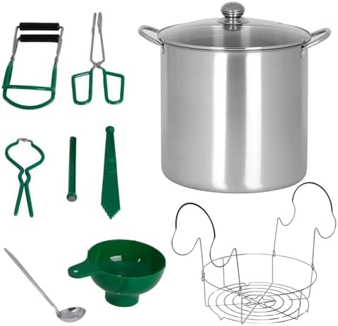 215 Quart Stainless Steel Canning PotKit for Beginners with 7 Tools Set