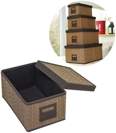 BESTonZON Wicker Laundry Basket with Lid Drawer Organizer