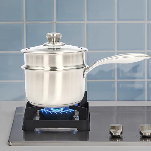Stainless Steel Saucepan with Steamer for Cooking