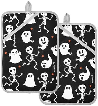 Creepy-Cool Bone-Tasting Halloween Skeleton Potholders
