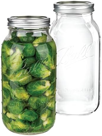 KITCHENTOOLZ Wide Mouth Mason Jars Set of 2