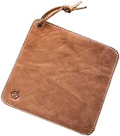 Angus Stoke Fran Potholder Buffalo Leather Heat-Resistant Perfect for Cooking BBQ