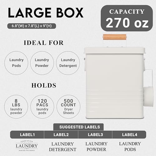 3-Set Modern Farmhouse Laundry Storage Durable Stylish