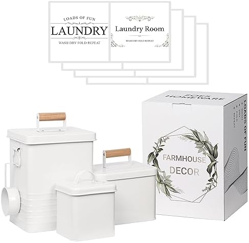 3-Set Modern Farmhouse Laundry Storage Durable Stylish