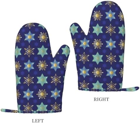 Happy Hanukkah Silicone Oven Mitts