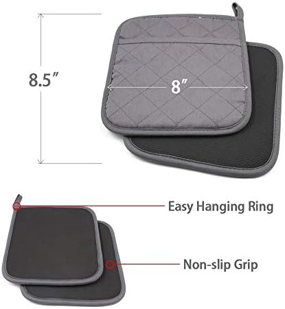 2-Piece Heat-Resistant Oven Pads for Baking Cooking