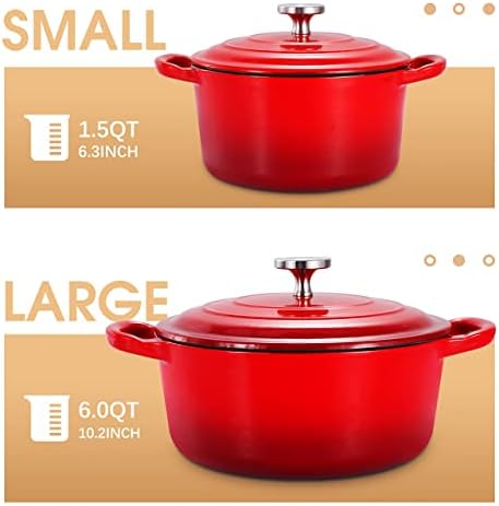 Elegant Dutch Oven Set with 6QT 15QT Pots