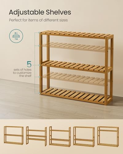Sturdy Bamboo Storage Shelf for Home