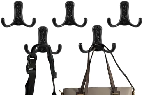 5-Piece Heavy Duty Brass Coat Hooks Durable Easy to Install
