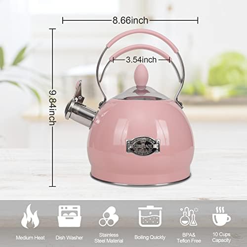Whistling Tea Kettle 26 qt Secure Boil