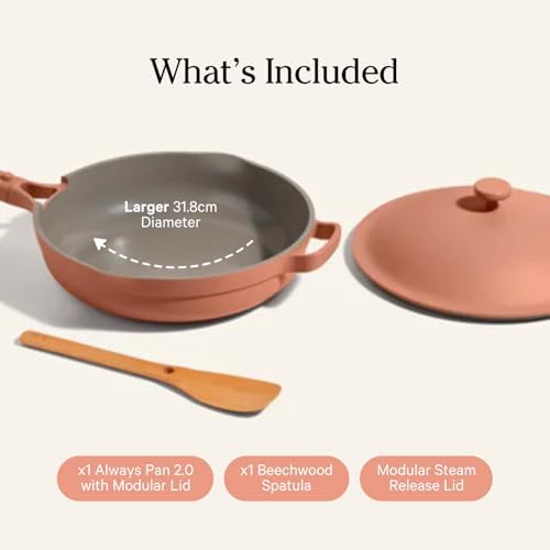 Our Place Always Pan - Large 125-Inch Capacity Nonstick Toxin-Free Ceramic Cookware