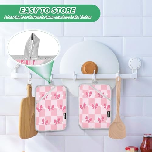 Kcldeci Hearts Love 2 Pack Heat Resistant Oven Mitts