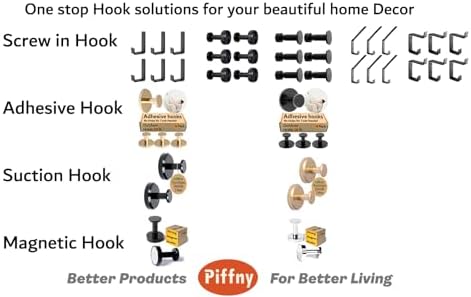 Piffny 6-Piece Stainless Steel Wall Hook Set