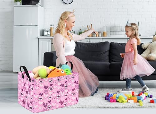 Valentine Pink Storage Basket for Kids Room