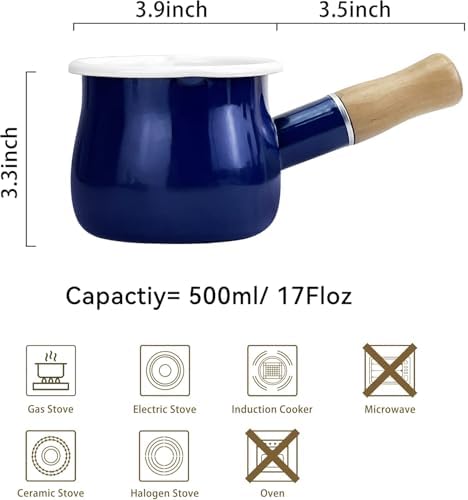 Mini Enamel Milk Pot for Easy Heating