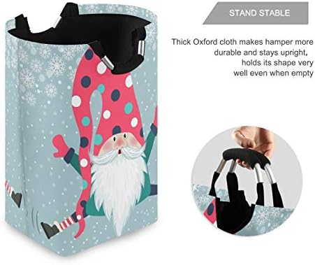 Susiyo Christmas Jolly Gnome Folding Laundry Basket