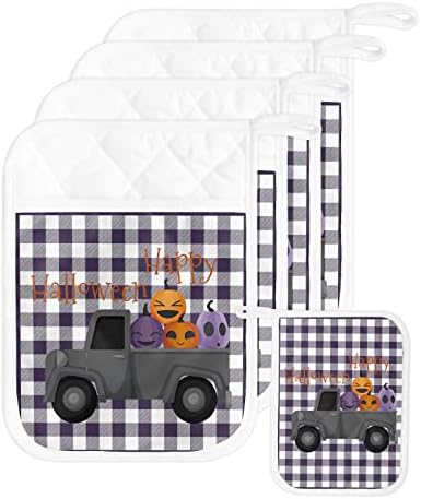 Happy Halloween Heat-Resistant Potholder with Pocket