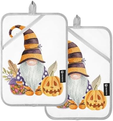 Halloween Gnome 2Pcs Pot Holder Set Heat Resistant