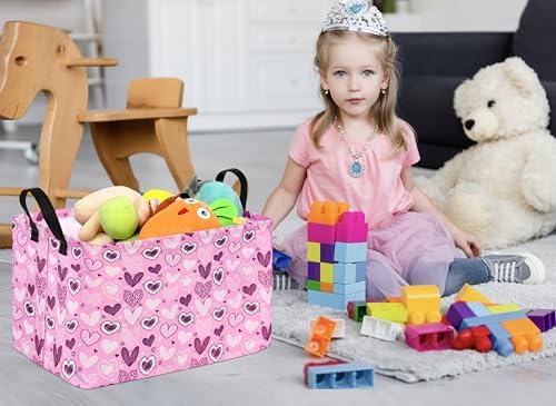 Valentine Pink Storage Basket for Kids Room