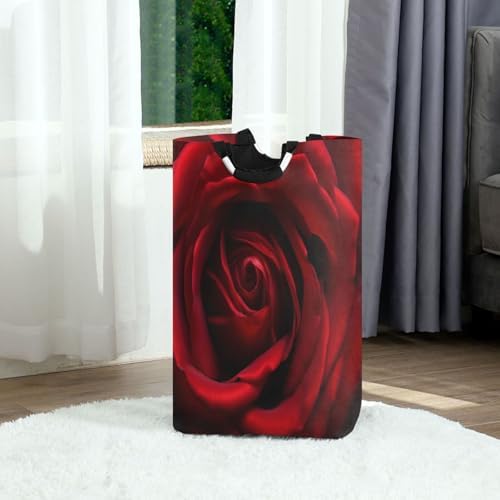 Red Rose Waterproof Folding Laundry Hamper