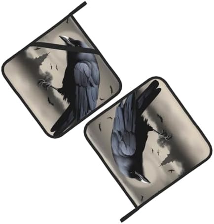 lsiulus Night Crow Potholders 2-Pack