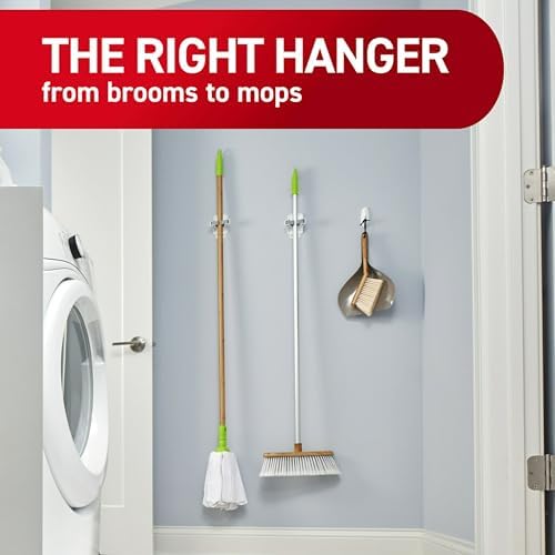 Command Broom and Mop Holder 3-Pack - Stay Clean and Organized