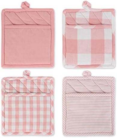 Gingham Kitchen Potholders Set