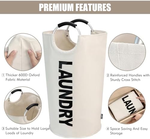 Collapsible Folding Full-Load Hamper for Freestanding