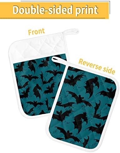 Halloween Bats POTHolders Set of 5 - Trick-or-Treat Safe Fun