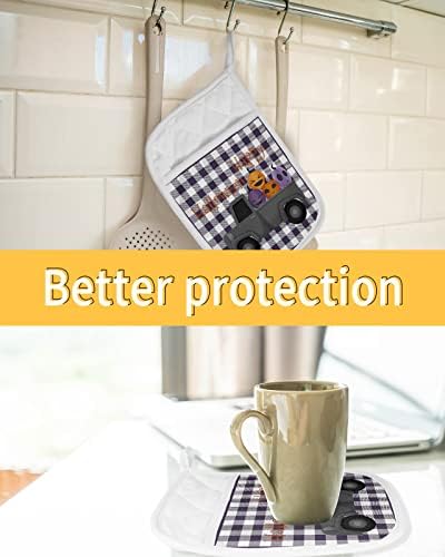 Happy Halloween Heat-Resistant Potholder with Pocket