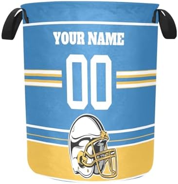 Custom Football Style Laundry Hamper for Kids Lightweight Durable Storage Solution