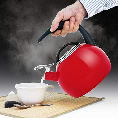 Chantal Anniversary Whistling Tea Kettle 2 Quart Chili Red