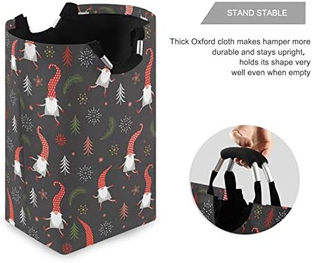 Susiyo Christmas Gnomes Laundry Basket Collapsible Storage for Cleaners and Kids