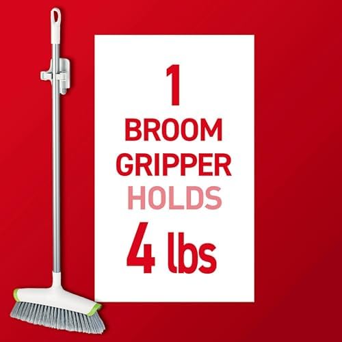 Command Broom and Mop Holder 3-Pack - Stay Clean and Organized