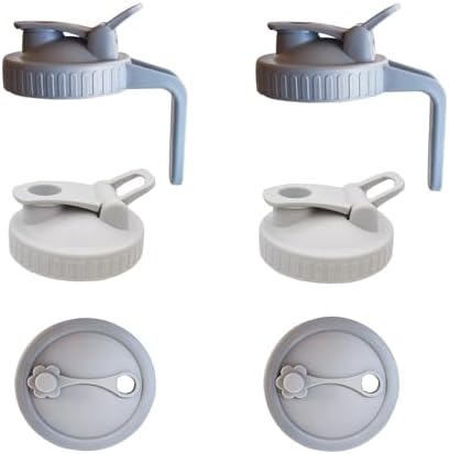 6-Piece Set Handle-Flip Wide-Mouth Mason Jar Lid 86mm LTS