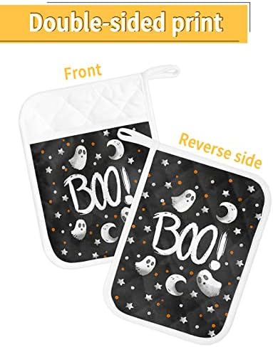 Scarecrows Spooky Halloween 5-Piece Pot Holder Set with Loops