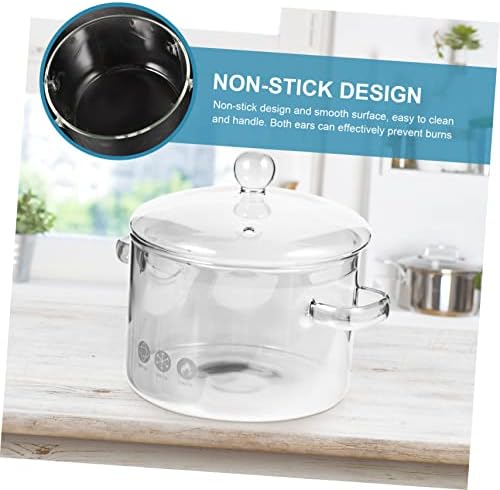 DECHOUS High-Borosilicate Glass Stockpot with Lid 1500ml