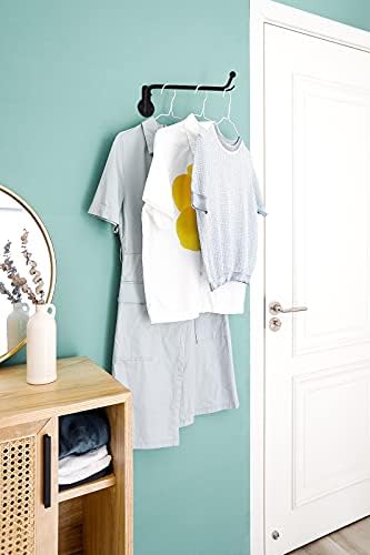 Mkono Wall Clothes Hanger Rack 2 Pack Black